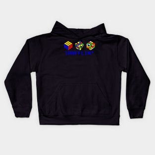 Rubik's cube shuffling Kids Hoodie